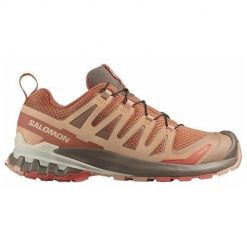 Buty trekkingowe damskie Salomon L47468200. Brązowe trekkingi Salomon, z materiału, do biegania. Za 661.00 zł.
