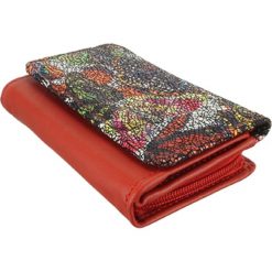 PERFEKT PLUS P/45 II zamek/zatrzask czerwony2 , portfel damski. Czerwone portfele Perfekt Plus, bez wzorów, ze skóry. Za 109.90 zł.