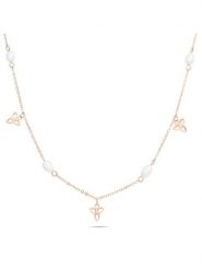 Tamaris Naszyjnik z elementami ozdobnymi - dł. 45 cm rozmiar: onesize. Białe naszyjniki Tamaris, z perłą, ze stali. Za 152.99 zł.