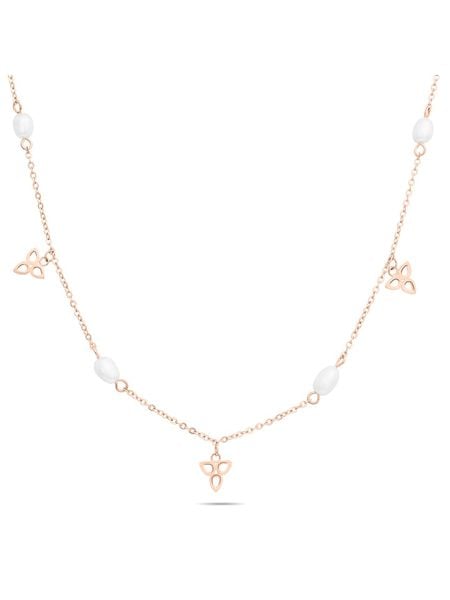 Tamaris Naszyjnik z elementami ozdobnymi - dł. 45 cm rozmiar: onesize. Białe naszyjniki Tamaris, z perłą, ze stali. Za 152.99 zł.