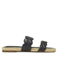 Espadryle Tommy Hilfiger. Czarne espadryle TOMMY HILFIGER, bez wzorów, bez obcasa, bez zapięcia. Za 319.99 zł.