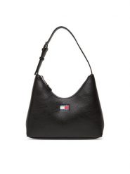 Tommy Jeans Torebka Tjw Must Shoulder Bag AW0AW17548 Czarny. Czarne torebki klasyczne Tommy Jeans, bez wzorów, z jeansu, bez dodatków. Za 389.99 zł.