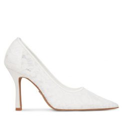Szpilki Nine West. Białe szpilki Nine West, bez wzorów, bez obcasa, na szpilce, bez zapięcia. Za 249.99 zł.