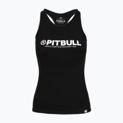 Tank top damski Pitbull R Tank Top. Czarne koszulki sportowe PITBULL, bez wzorów, bez ramiączek. Za 79.99 zł.
