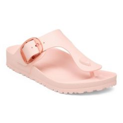 Unisex japonki Birkenstock Gizeh Big Buckle EVA różowe 1031321. Czerwone klapki Birkenstock, bez wzorów, z materiału, bez obcasa. Za 229.00 zł.