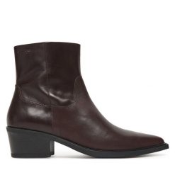 Botki Vagabond Shoemakers. Brązowe botki Vagabond Shoemakers, bez wzorów, bez obcasa, na płaskiej podeszwie, bez zapięcia. Za 759.99 zł.