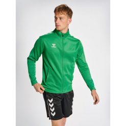Bluza sportowa dla dorosłych Hummel Core XK Poly Zip Sweat. Zielone bluzy Hummel, l, bez wzorów, bez kaptura. W wyprzedaży za 187.85 zł.