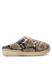 Subu Kapcie Re:Python Szary. Szare obuwie domowe Subu, bez wzorów, ze skóry, bez zapięcia. Za 399.99 zł.