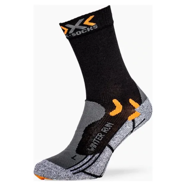 X-Socks Skarpety Winter Run Si Lver , czarny, rozmiar S. Czarne skarpety X Socks, bez wzorów, z nylonu. W wyprzedaży za 69.99 zł.