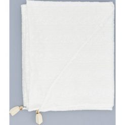 Ażurowy szalik z bawełny - Biały. Szaliki marki Reserved. Za 79.99 zł.