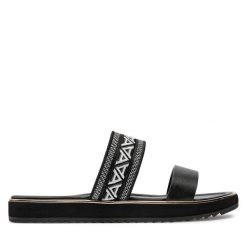 Klapki Aldo. Czarne klapki Aldo, bez wzorów, bez obcasa. Za 149.99 zł.