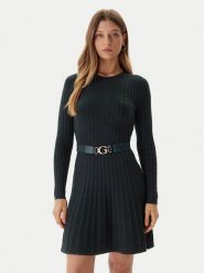 Guess Sukienka dzianinowa W5BK68 Z2YJ2 Zielony Slim Fit. Zielone sukienki Guess, xs, z aplikacjami, z dzianiny, bez kołnierzyka, bez ramiączek. Za 619.99 zł.