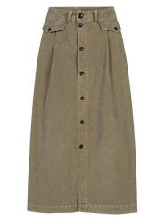 Herrlicher Spódnica "Peony" w kolorze oliwkowym rozmiar: S. Brązowe spódnice Herrlicher, s, bez wzorów, midi. Za 195.99 zł.