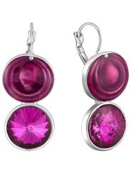 MENTHE À L'O Kolczyki z kryształami rozmiar: onesize. Różowe kolczyki MENTHE À L'O, z kryształem, z zapięciem typu bigiel. Za 95.92 zł.