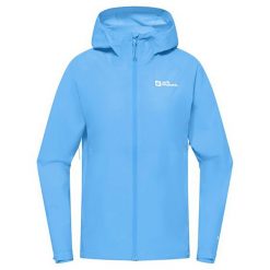 Kurtka przeciwdeszczowa damska Jack Wolfskin Prelight 2.5L LT. Niebieskie kurtki sportowe Jack Wolfskin, l, bez wzorów, bez kaptura, trekkingowe. Za 589.99 zł.