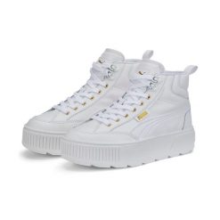 Buty sneakersy damskie Puma KARMEN MID. Białe obuwie sportowe Puma, z gumy, bez zapięcia, trekkingowe. Za 479.00 zł.