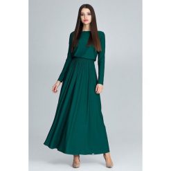 Długa sukienka maxi m604. Zielone sukienki Global, na co dzień, m, bez wzorów, eleganckie, bez kołnierzyka, bez ramiączek, maxi. Za 179.00 zł.