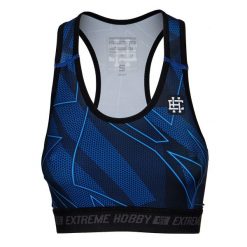 Stanik sportowy fitness siłownia MMA EXTREME HOBBY SHADOW. Niebieskie bielizna sportowa EXTREME HOBBY, s, bez wzorów, z elastanu. Za 119.00 zł.
