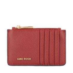 Etui na karty kredytowe Gino Rossi. Czerwone portfele Gino Rossi, bez wzorów. Za 49.99 zł.