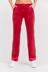 JUICY COUTURE Damskie czerwone dresowe spodnie Del Ray Pant, Rozmiar S. Czerwone spodnie dresowe Juicy Couture, s, bez wzorów, z dresówki. W wyprzedaży za 189.99 zł.