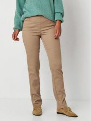 Relaxed by TONI Spodnie "Alice" w kolorze beżowym rozmiar: 24. Brązowe spodnie materiałowe Relaxed by TONI, bez wzorów, z materiału, z podwyższonym stanem. Za 118.01 zł.