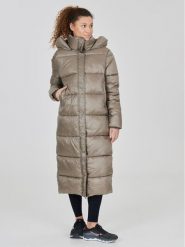 Athlecia Płaszcz zimowy Elly W Maxi Puffer EA233361 Brązowy Regular Fit. Brązowe płaszcze Athlecia, na zimę, bez wzorów, z syntetyku, bez kaptura. Za 959.99 zł.