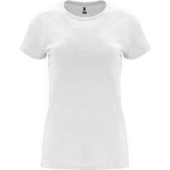 Damska Koszulka Z Krótkim Rękawem Capri. Białe bluzki ROLY, m, bez wzorów, sportowe, bez kołnierzyka, bez ramiączek. Za 31.99 zł.