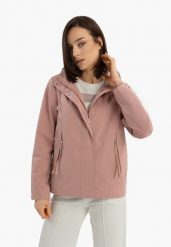 Kurtka wodoodporna z kapturem J-LAGUSTI. Brązowe kurtki sportowe Volcano, l, bez wzorów, z materiału, z kapturem. Za 339.99 zł.