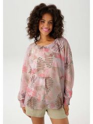 Aniston Bluzka w kolorze jasnoróżowym rozmiar: 38. Różowe bluzki Aniston, bez wzorów, bez kołnierzyka, bez ramiączek. Za 82.99 zł.