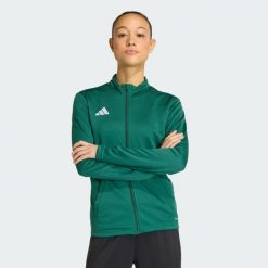 Bluza Entrada26 Track Jacket. Czerwone bluzy Adidas, xs, z aplikacjami, z dresówki, z kapturem. Za 121.99 zł.