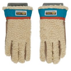 Rękawiczki Elmer. Brązowe rękawiczki Elmer, bez wzorów, z dzianiny. Za 379.99 zł.