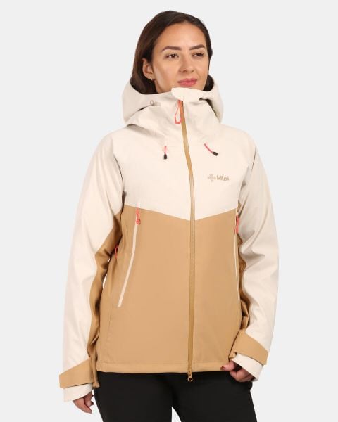Damska kurtka hardshell Kilpi TRINITY-W. Brązowe kurtki narciarskie Kilpi, l, bez wzorów, z hardshellu, bez kaptura, narciarskie. Za 1,248.29 zł.