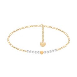 Bransoletka na kostkę z kamieniami PORTO. Żółte bransoletki Lilou, pozłacane. Za 249.00 zł.