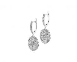 Kolczyki z białego złota z diamentami - 0,85 ct - próba 585. Białe kolczyki Apart, z diamentem, złote. W wyprzedaży za 6,993.00 zł.