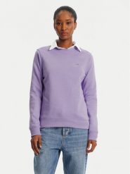 Tommy Jeans Bluza Flag DW0DW19959 Fioletowy Regular Fit. Fioletowe bluzy Tommy Jeans, l, bez wzorów, z bawełny, bez kaptura. Za 299.99 zł.
