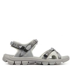 Sandały CMP. Szare sandały CMP, bez wzorów, sportowe, bez obcasa, bez zapięcia. Za 209.99 zł.