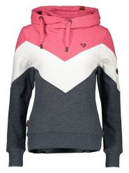 Alife and kickin Bluza w kolorze różowo-biało-antracytowym rozmiar: XS. Białe bluzy Alife and Kickin, xs, bez wzorów, z kapturem. Za 79.03 zł.
