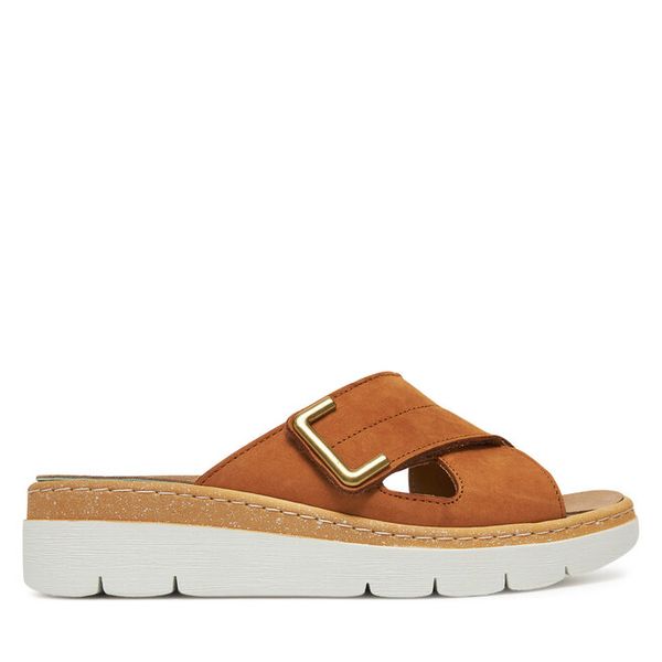 Klapki Grünland. Brązowe klapki Grünland, bez wzorów, bez obcasa. Za 269.99 zł.