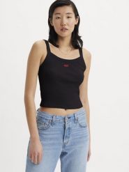 Levi's Top w kolorze czarnym rozmiar: M. Czarne topy Levi's®, m, bez wzorów, bez kołnierzyka, bez ramiączek. Za 66.47 zł.