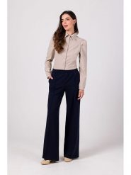 Be Wear Spodnie w kolorze granatowym rozmiar: S. Niebieskie spodnie materiałowe Be Wear, s, bez wzorów, z materiału. Za 179.39 zł.