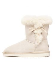 ISLAND BOOT Botki zimowe "Christy" w kolorze kremowym rozmiar: 37. Brązowe botki Island Boot, na zimę, bez wzorów, z materiału, bez obcasa, bez zapięcia. Za 165.99 zł.