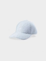 4F Czapka z daszkiem sherpa strapback damska - biała M. Białe czapki 4f, bez wzorów, z dzianiny, sportowe. W wyprzedaży za 39.99 zł.