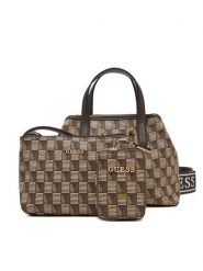 Guess Torebka HWJT93 44750 Brązowy. Brązowe torebki klasyczne Guess, z aplikacjami, ze skóry, bez dodatków. Za 319.99 zł.