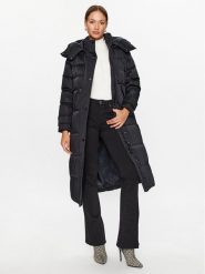 Guess Płaszcz zimowy W3BL41 WFSW2 Czarny Regular Fit. Czarne płaszcze Guess, na zimę, l, z aplikacjami, z syntetyku, bez kaptura. Za 969.99 zł.