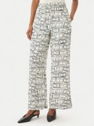 Tommy Hilfiger Spodnie materiałowe WW0WW48970 Beżowy jasny Wide Leg. Brązowe spodnie materiałowe TOMMY HILFIGER, m, bez wzorów, ze lnu. Za 489.99 zł.