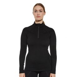 Bluza damska z krótkim ekspresem wełniana Brubeck EXTREME MERINO. Czarne bielizna sportowa Brubeck, bez wzorów, z wełny, bez kaptura. Za 361.99 zł.