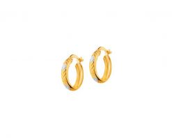 Złote kolczyki - koła, 13 mm. Żółte kolczyki Apart, złote. Za 529.00 zł.