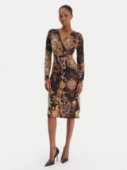 Rinascimento Sukienka koktajlowa CFC0020153002 Czarny Slim Fit. Czarne sukienki Rinascimento, s, bez wzorów, z syntetyku, wizytowe, bez kołnierzyka, bez ramiączek. Za 459.99 zł.