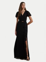 LAUREN RALPH LAUREN Sukienka wieczorowa 253909447001 Czarny Regular Fit. Czarne sukienki Lauren Ralph Lauren, bez wzorów, z syntetyku, wizytowe, bez kołnierzyka, bez ramiączek. Za 1,599.00 zł.