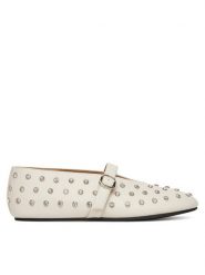 Badura Baleriny NASTU-D005-68-5 Beżowy. Brązowe baleriny Badura, bez wzorów, ze skóry, bez obcasa. Za 279.99 zł.